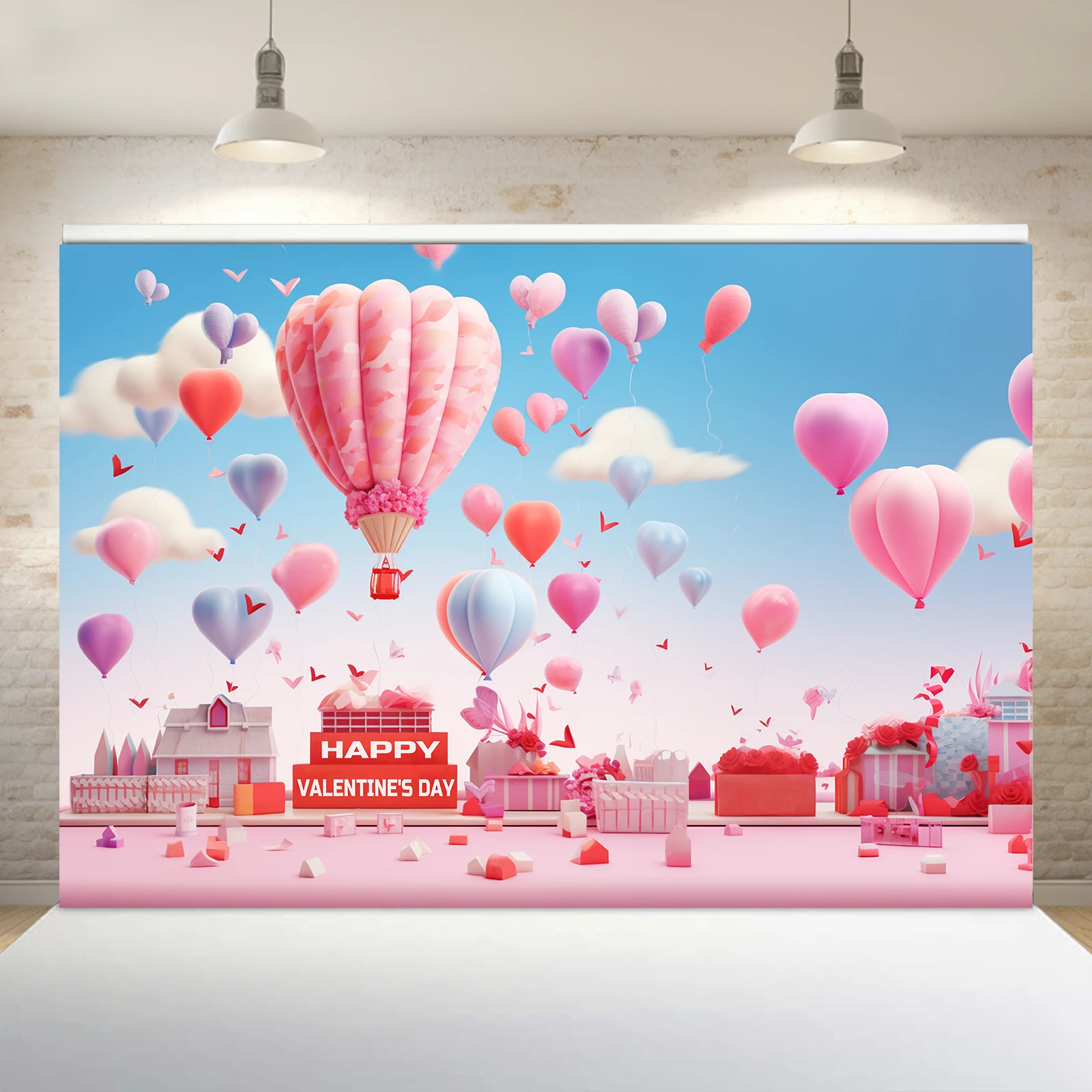 1PCS 100x150cm Valentine'S Day(23) Theme Backdrop,Photography Background,Used To Gifts,Activities Or Other Party Decoration