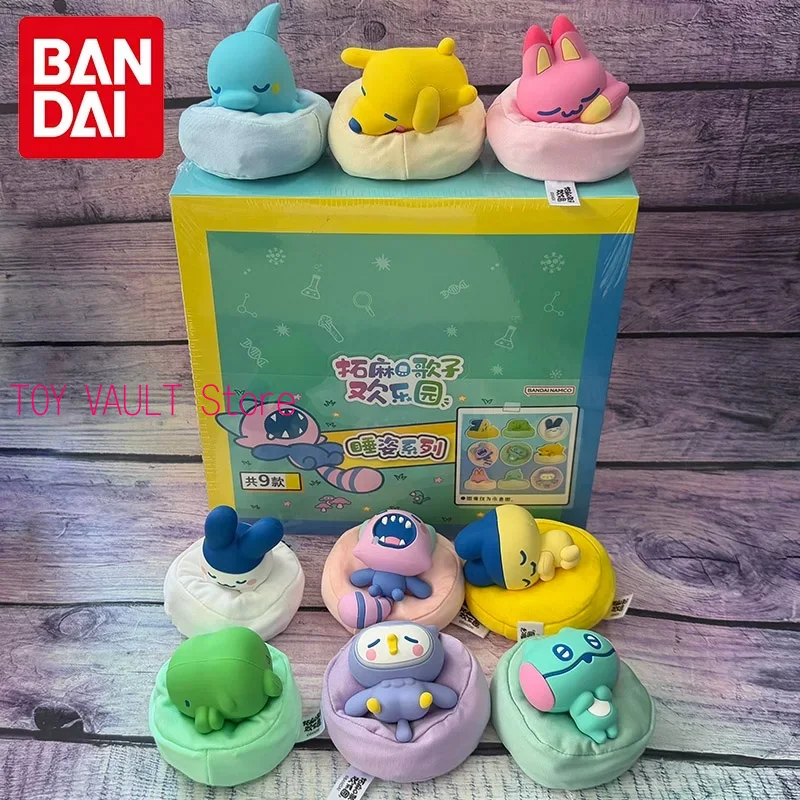 Bandai Tamagotchi Happy Park Sleeping Pose Series Blind Box Doll Figure With Pillow Decorative Ornament Collectible Toy In Stock