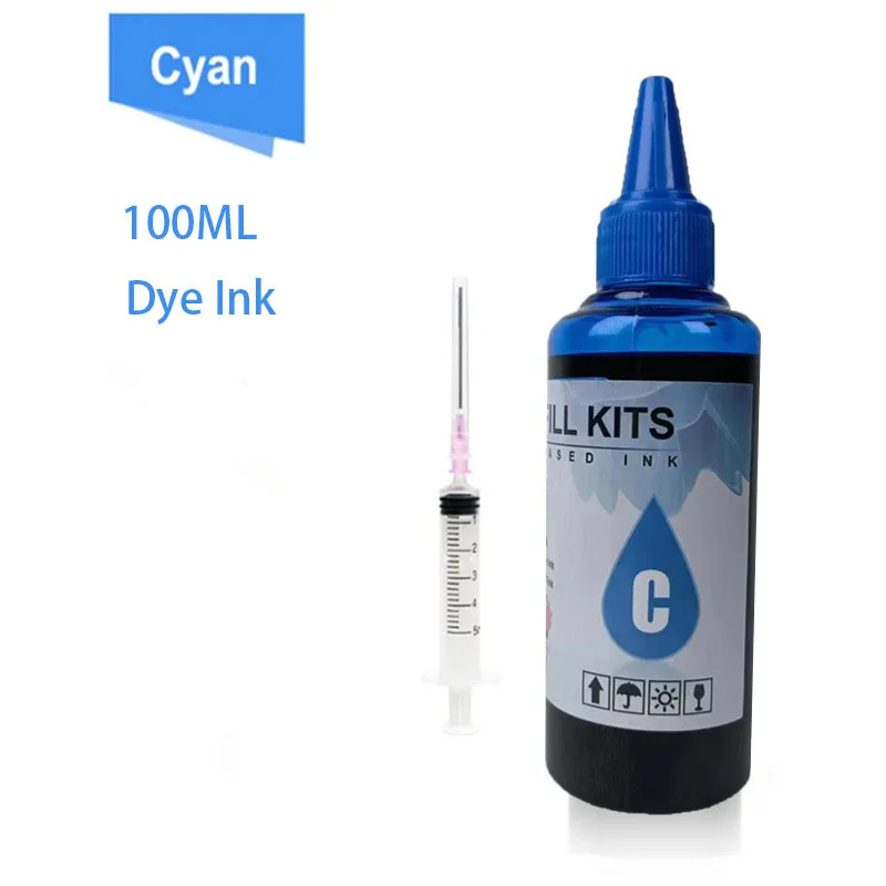 Dye ink Refill kit For HP 301 302 304 305Xl Printer  For Epson Canon 40 41 445 446 Brother Lexmark Samsung Dell Inkjet Printer