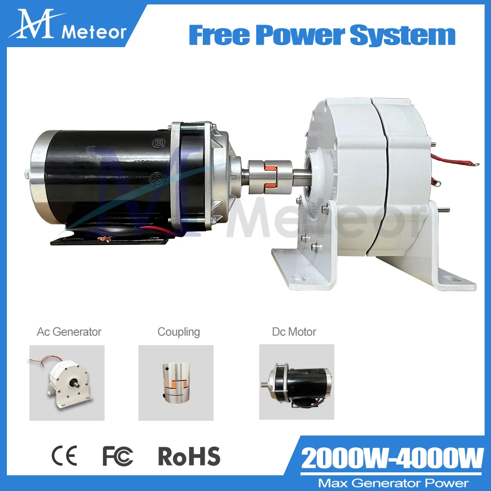

Low RPM 2KW 3KW 4KW PMG Generator 12V 24V 48V 96V Permanent Magnet Generator Alternative Energy with Electric Dc Motor 24V 48V