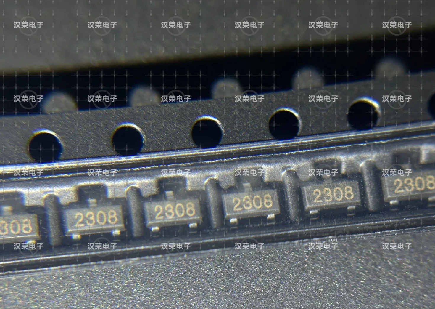 SI2308 SOT-23  with silkscreened  2308  ，Field Effect Transistor  N-channel 2.3A/60V  New Stock Ready Straight-on