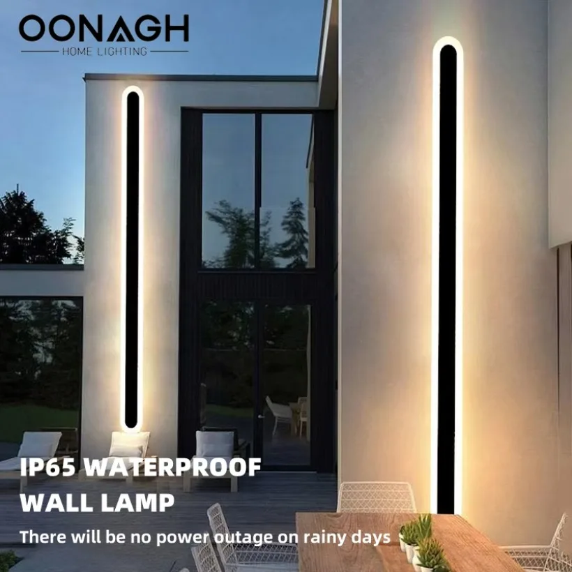 Modern LED Waterproof Wall Lamp Strip Bedroom Living Room Interior Decor Fixture IP65 Waterproof Porch Garden Outdoor Wall Light