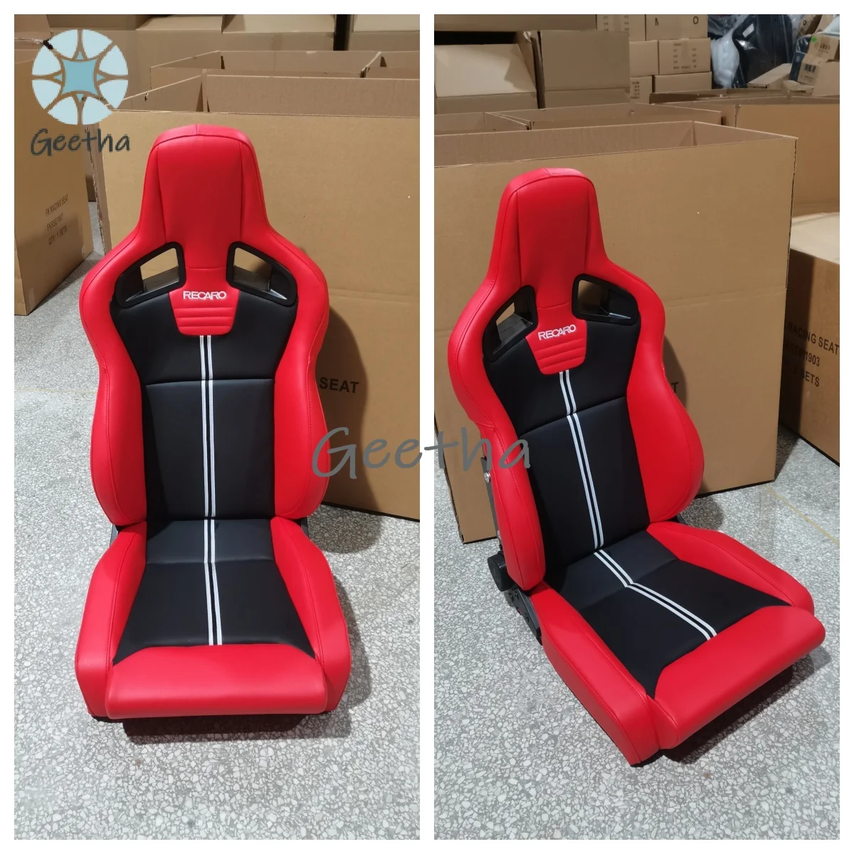 JIABEIR 1039R Luxury Leather Racing Bucket Car Seats PVC Sport Seat Adjustable and Comfortable Design for BMW Honda Vehicles