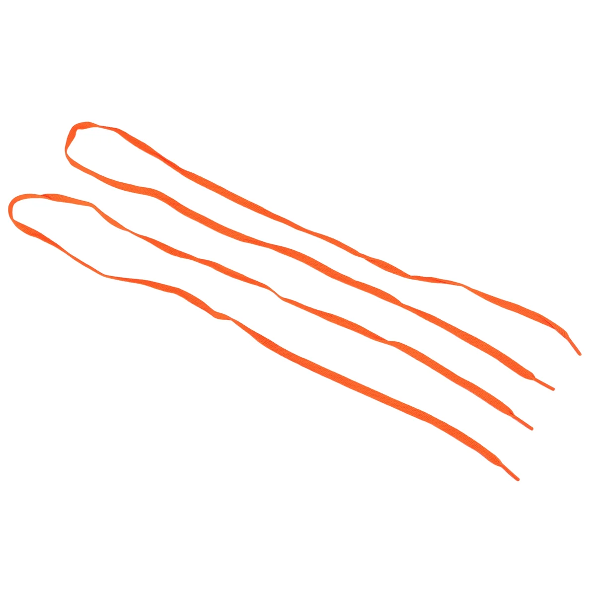 ABQR Trainers Replacement 8mm Wide Orange Flat String Shoelace Pair