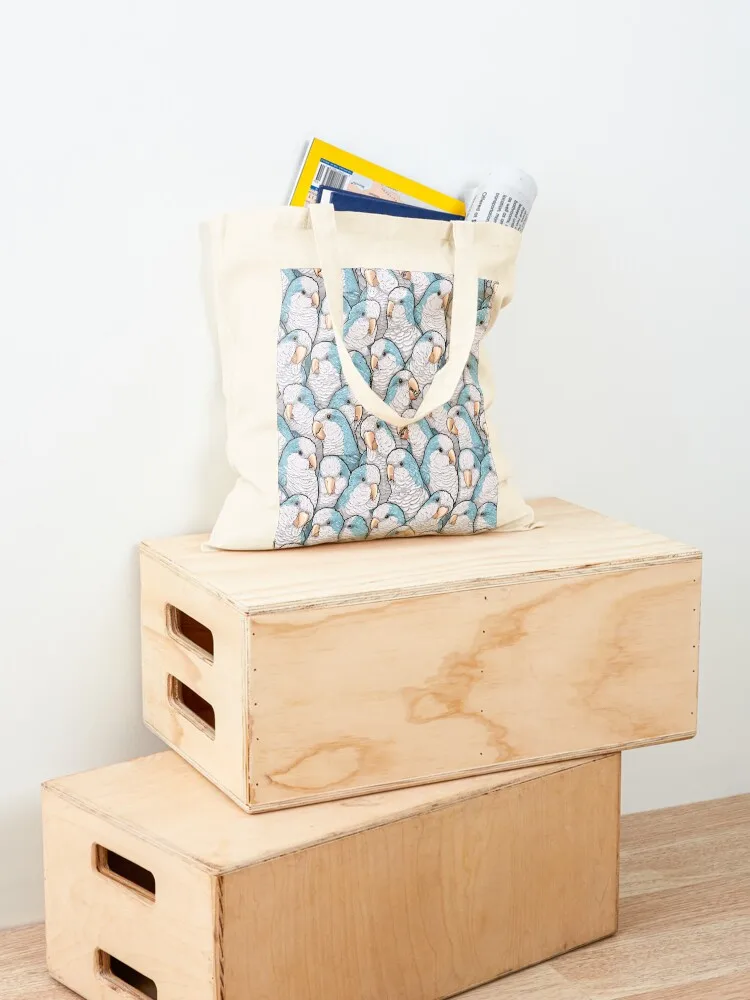 Blue Quaker Monk Parakeets Tote Bag canvas tote bag Big bag Women's shopper tote woman