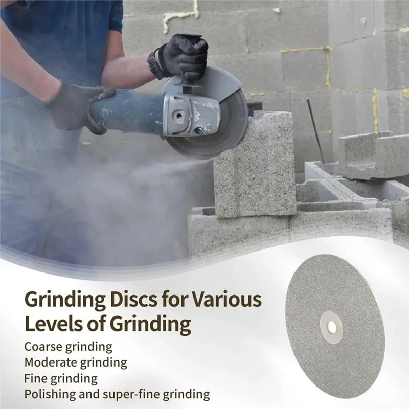 A26F-مجموعة أقراص تلميع الماس 6 قطع، 6 بوصة الماس شقة اللفة 80/400/600/800/1500/3000 حصى عجلة اللف قرص الطحن أداة #4