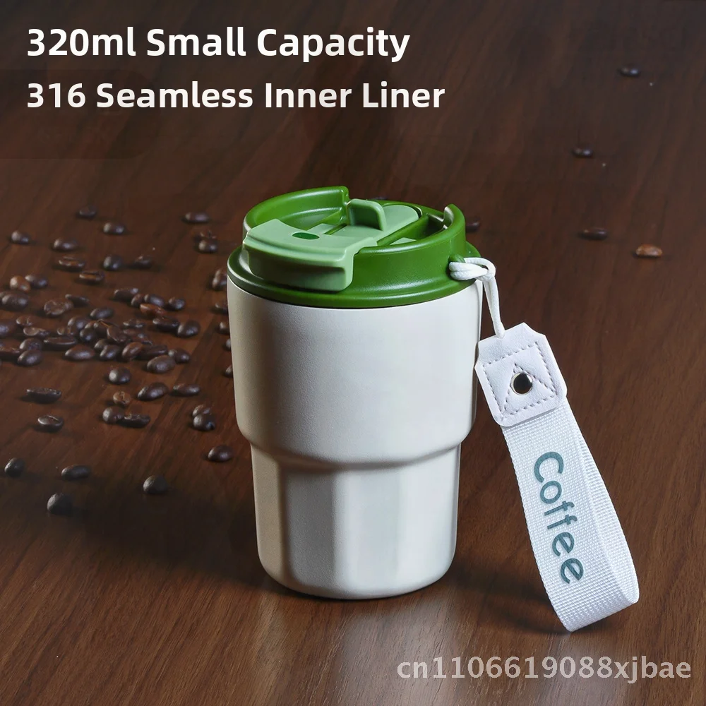 

Изолированная кофейная чашка из нержавеющей стали 316, с двойными стенками и соломой, портативный термос для студентов и путешествий, настраиваемый 3D-дизайн