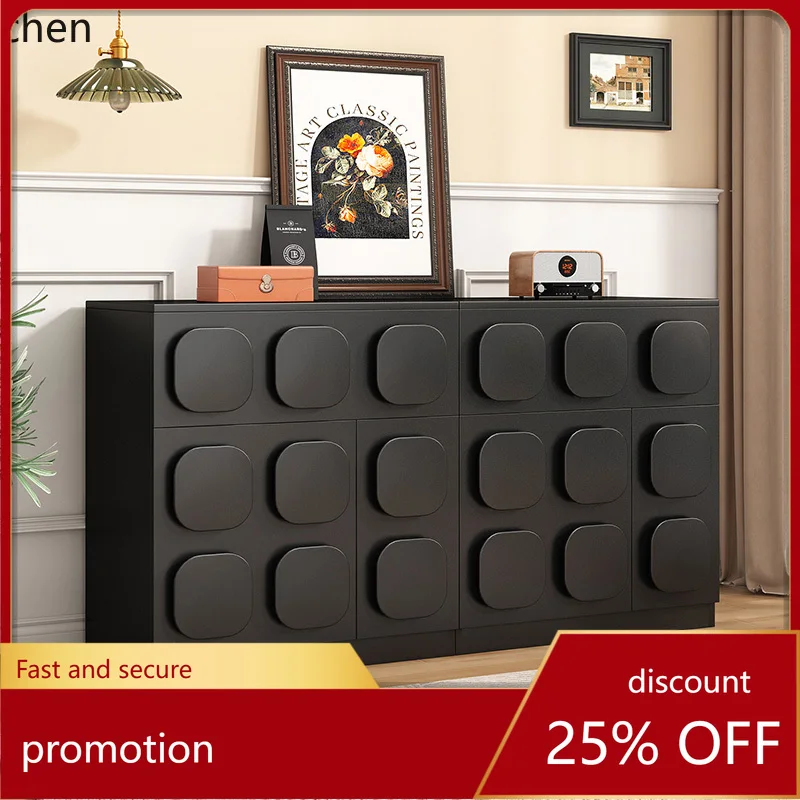 

HT side cabinet French locker living room porch cabinet drawer type medieval chest cabinet