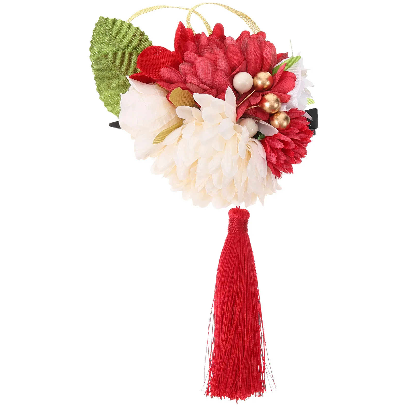 

Japanese Flower Clip Fabric Barrette For Wedding Party Cosplay Photo Prop Hairpin Flower Hair Ornament Decor Accessory