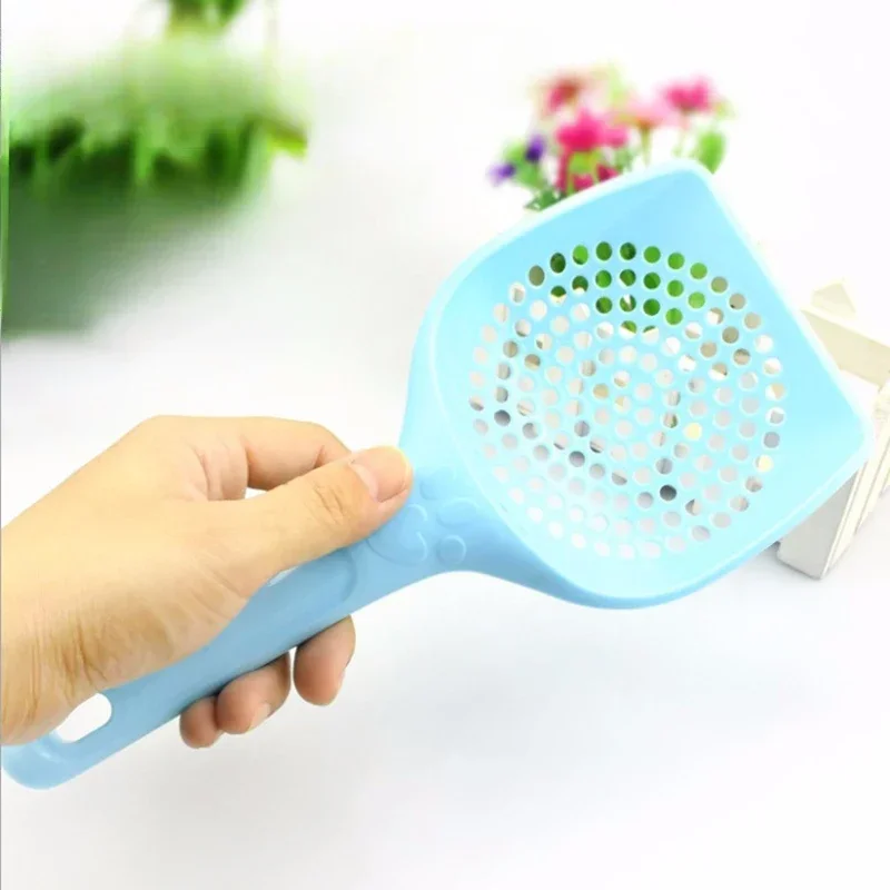 Plastic Cat Litter Shovel Cat Scoop Poop Shovel Waste Tray Pet Cleaning Pooper Scoopers Cat Sand Toilet Cleaning Spoons