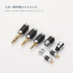 3-in-1 4.4+3.5+2.5 Lock + Mid-range + Slider + Pin mmcx 0.78cm 2pin ie600 headphone cable fitting