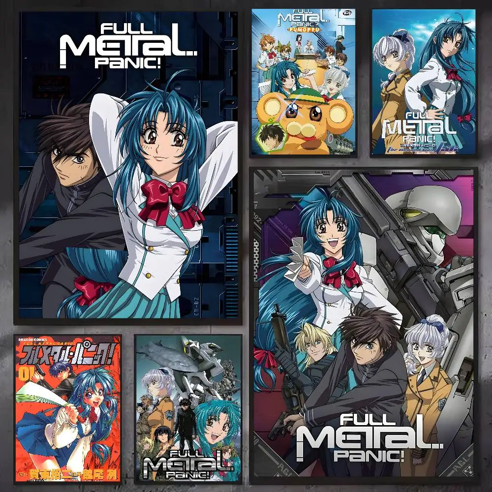 Full Metal Panic! Poster Sticker Print Waterproof Wall Art For Living Room Bedroom Home Decor
