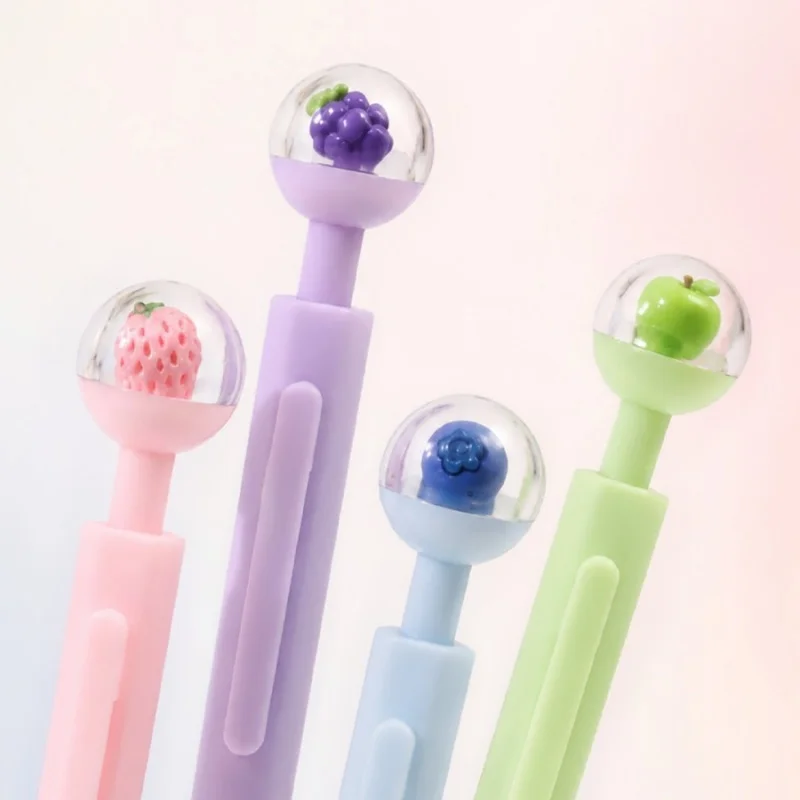 48pcs-lot-kawaii-strawberry-grape-apple-blueberry-press-gel-pen-cute-05mm-black-ink-signature-pens-school-writing-supplies