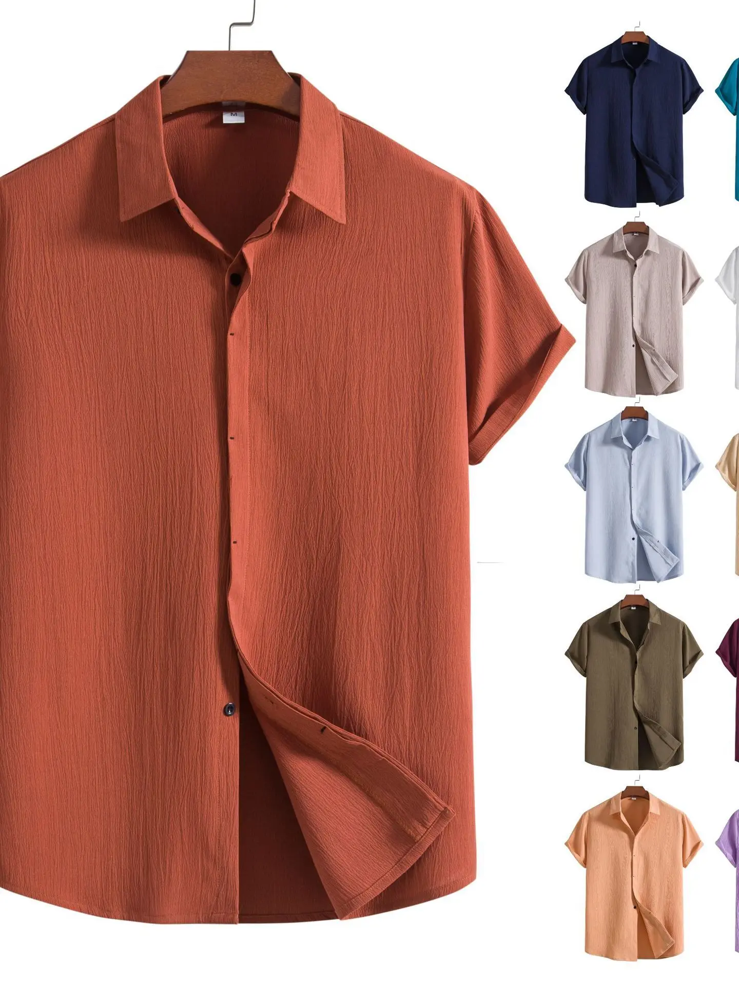 Gola slim fit ort sve irt para homens casual sle gola virada para baixo confortável leve verão masculino irt