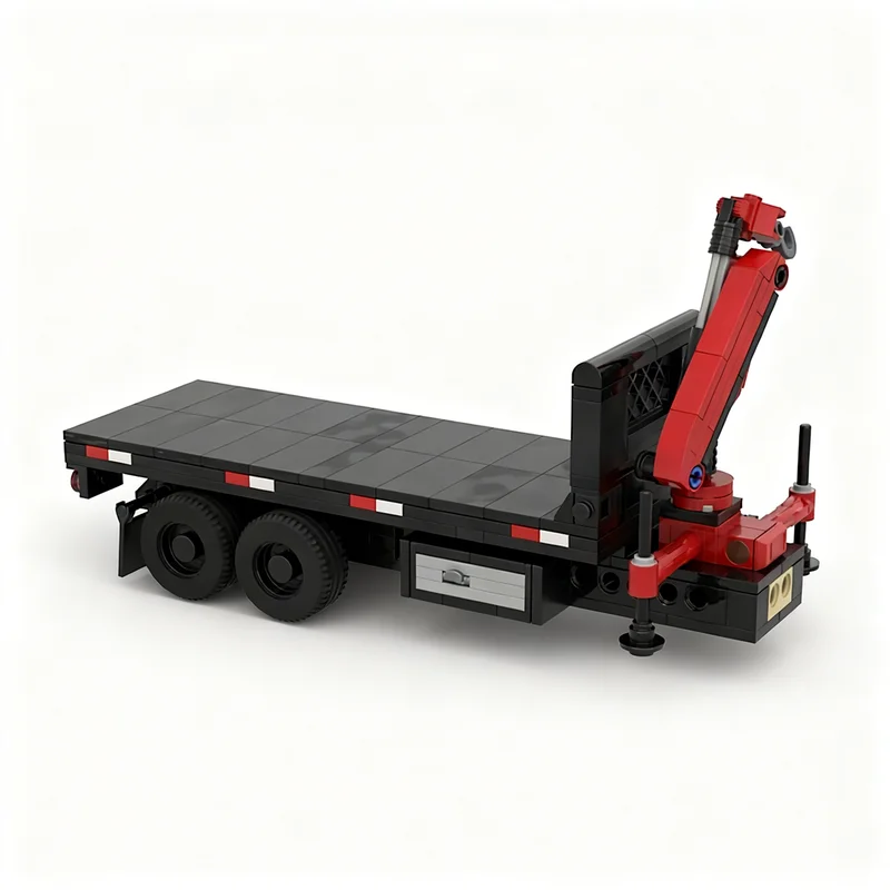 

254pcs MOC Flatbed Crane Attachment City Cargo Model Building Blocks Construction Toy Christmas Gifts DIY Creative Idea Birthday