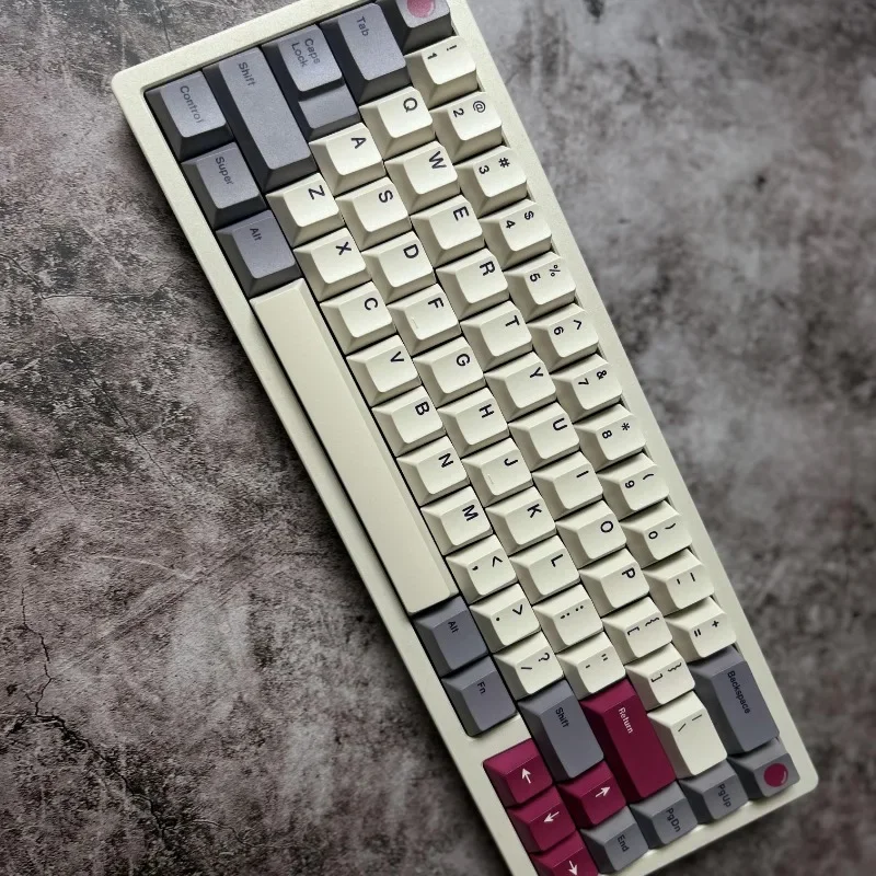 Custom PBT Cereja Perfil Tampas de Teclado, acessórios mecânicos Gamer, GMK Dmg Game Boy Tema Keycaps Set, 7U