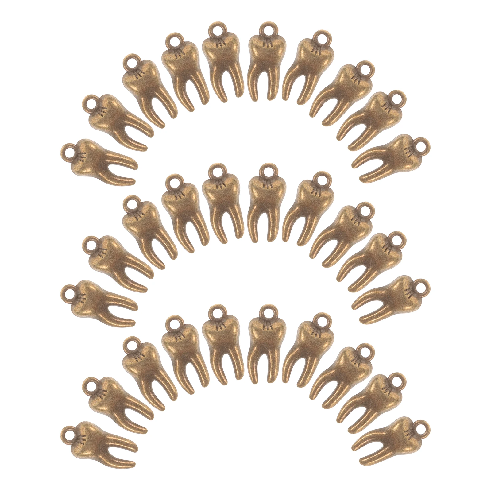 

100Pcs Vintage Alloy Teeth Charms Pendant DIY Jewelry Making Supplies Creative Tooth Pendants for Necklace Bracelet Crafts
