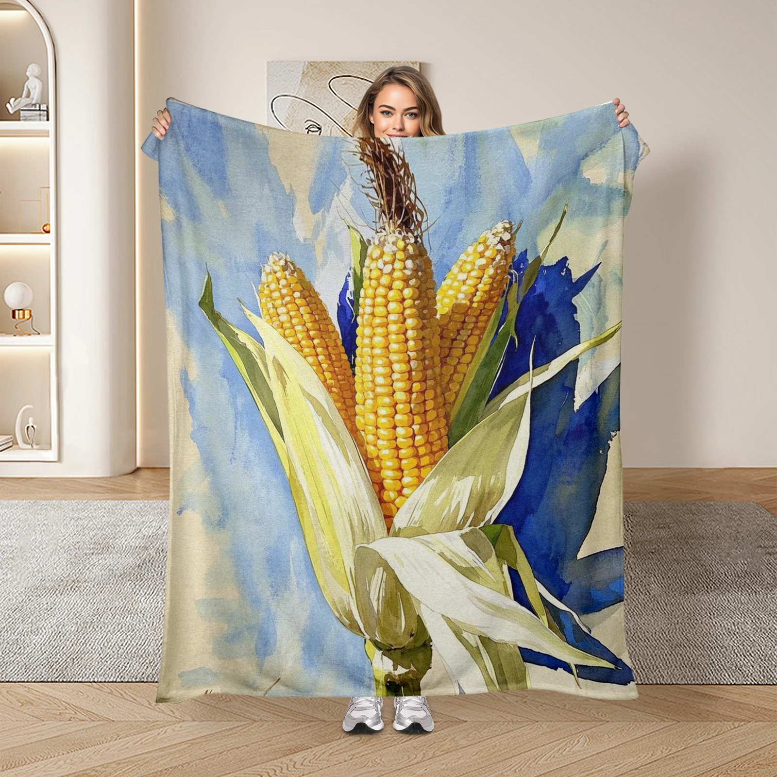 Realistic Corn Pattern Blanket Invites Nature And Creativity Into Your Home Ideal For Family Decor