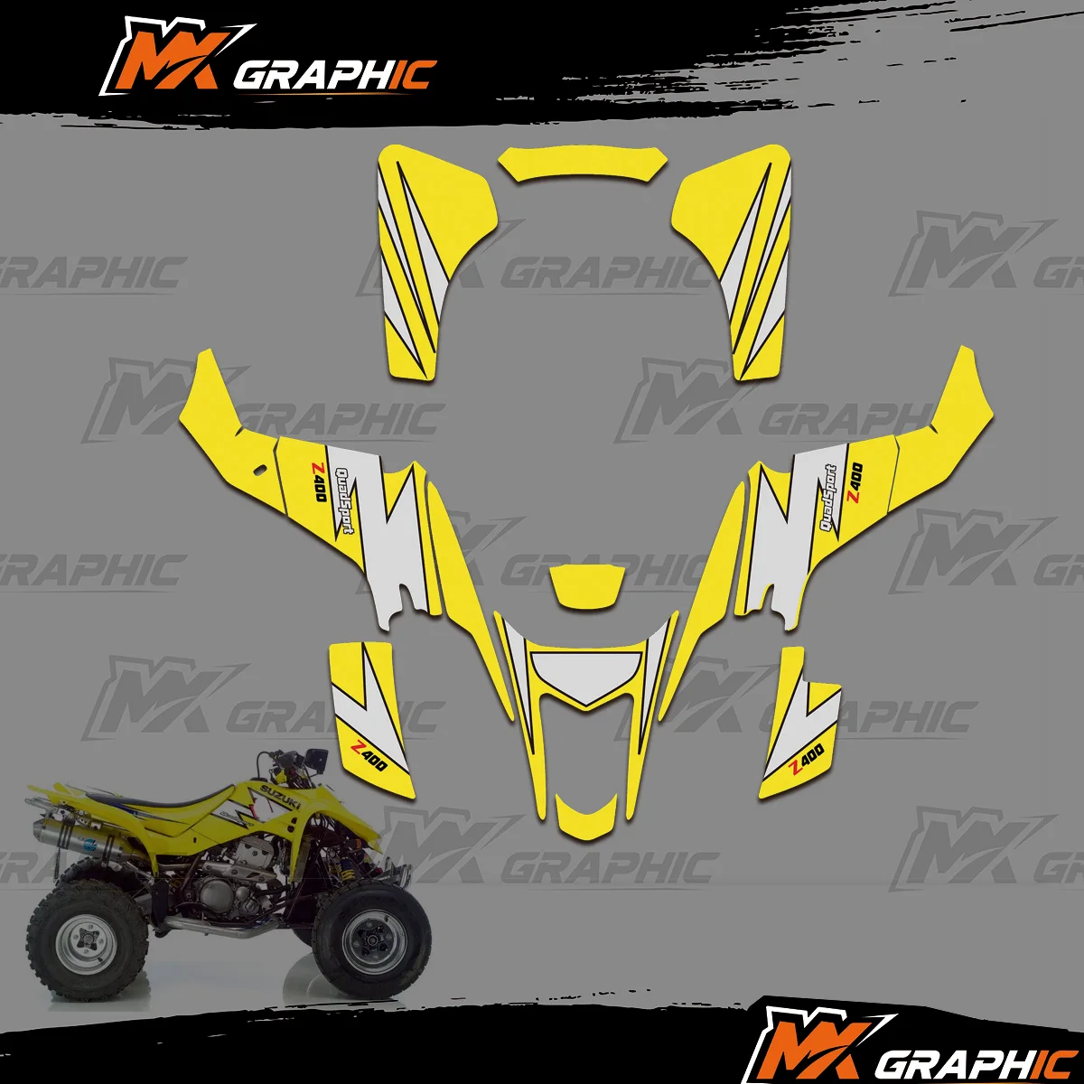 

8 Styles Graphics Decals Sticker Kit For Suzuki LTZ400 LTZ 400 2003 2004 2005 2006 2007 2008