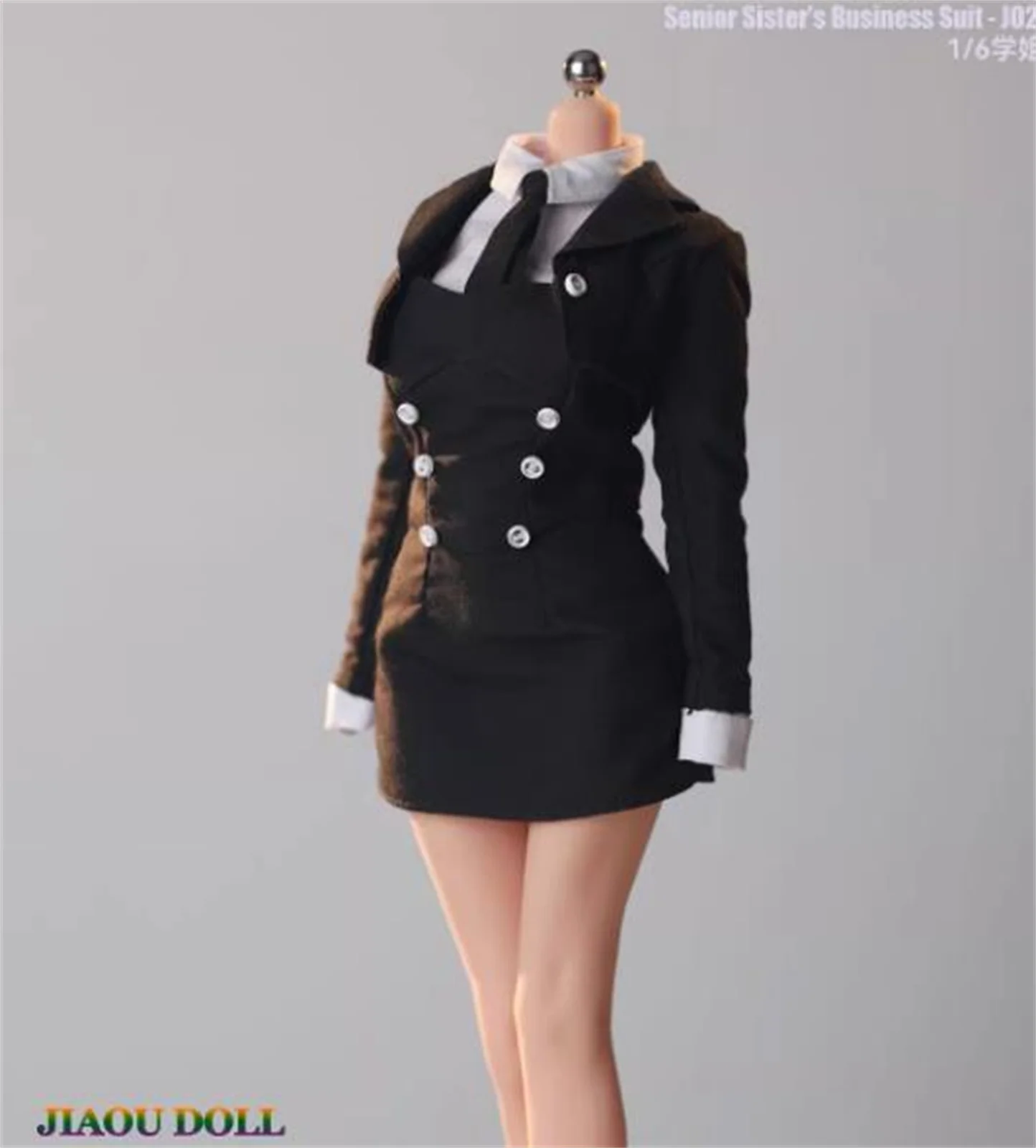 

JO25X-07 1/6 Black Bussiness Suit Shirt Clothes Fit 12"Female Figure Body toy Soldier Clothes Model Fit 12'' Action Figure Body