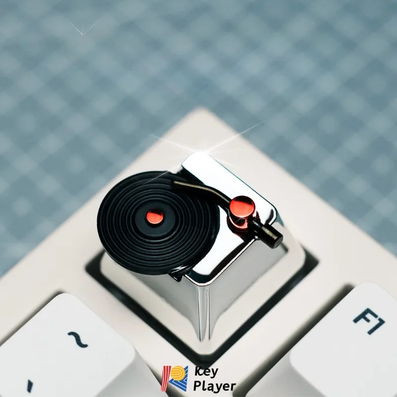 Vinyl Record Artisan Keycap Custom Cute Resin Keyboard Cap Cherry MX 1U Personalized KeyCap for Mechanical Keyboard Accessories