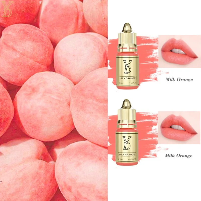

YD NEO Milk Orange Enhancer Brightness Lips Tattoo Ink Improve Dark Lips with Deep Brown Tone Dark Brown Lip Correct Pigment Ink