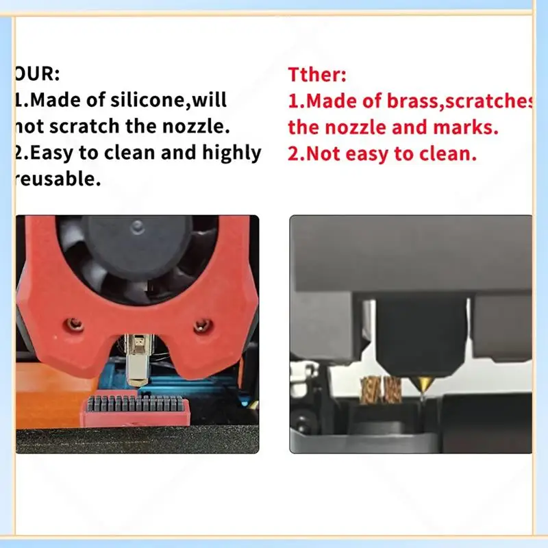 

-A60I For Voron 2.4 R2 Nozzle Silicone Brush 3D Printer Nozzle Cleaner Tool For VORON V2 3D Printer