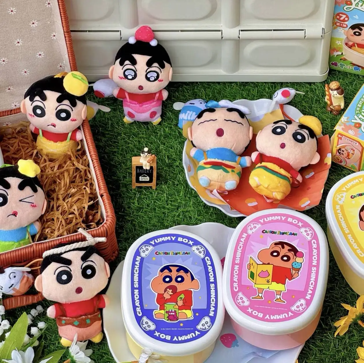 Crayon Shin-chan Original Blind Box Plush Doll Figure Bento Box Series Mystery Box Nogami Nohara Keychain Figure