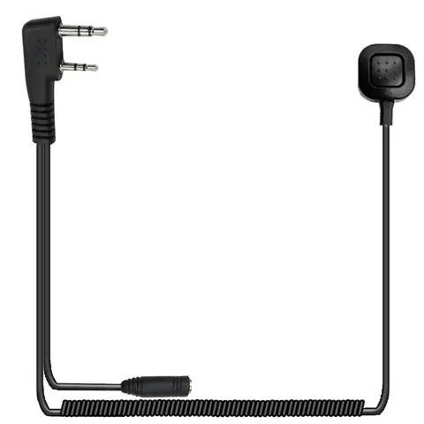 켄우드 바오펑 UV-5R UV-82 BF-888S Tyt Quansheng UV-K5 UV-K6 워키토키 K1, PTT 오디오 어댑터 케이블 포함, 2 핀-3.5mm