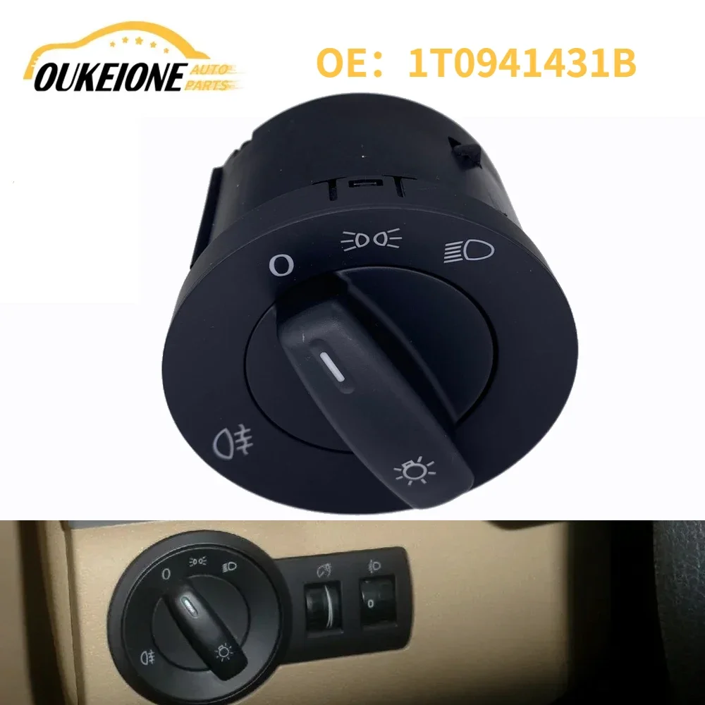 For VW Volkswagen Caddy 2004-2008 Touran 2003-2006 Car Headlight Control Switch Fog Light Button car Accessories 1T0941431B