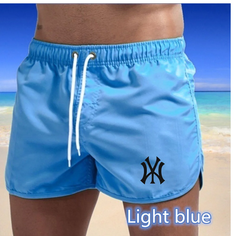 Calções de praia de luxo cuecas de placa rápida 2025 novo verão quente troncos de natação esporte ginásio correndo shorts masculino beachweardry dos homens siwmwear