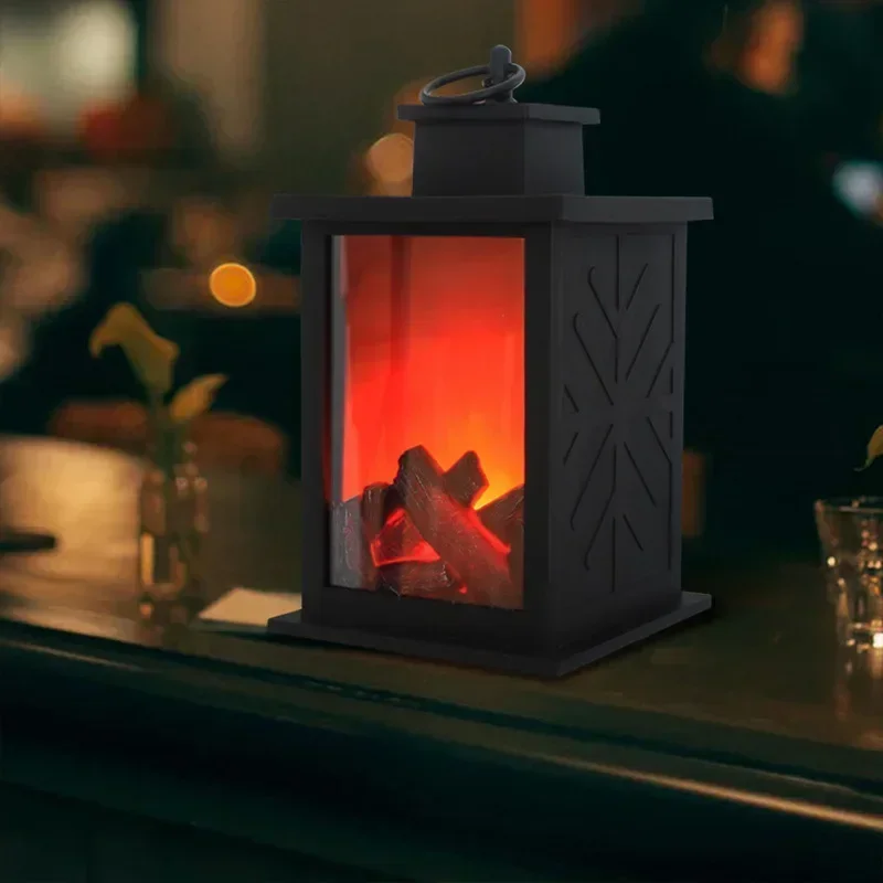 High-quality LED Charcoal FlameLantern NightLight Latest Models for Home Decor Courtyard Bedroom Living Room Tabletop Decorative