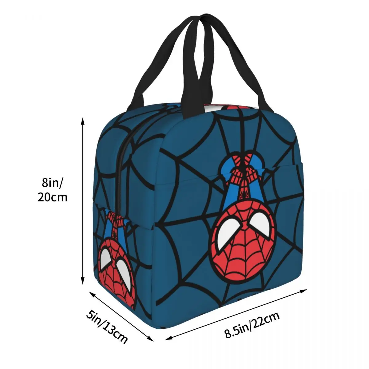 Kawaii Spider Man Hanging Insulated Lunch Bags Thermal Bag Reusable Leakproof Tote Lunch Box Food Storage Bags School Picnic