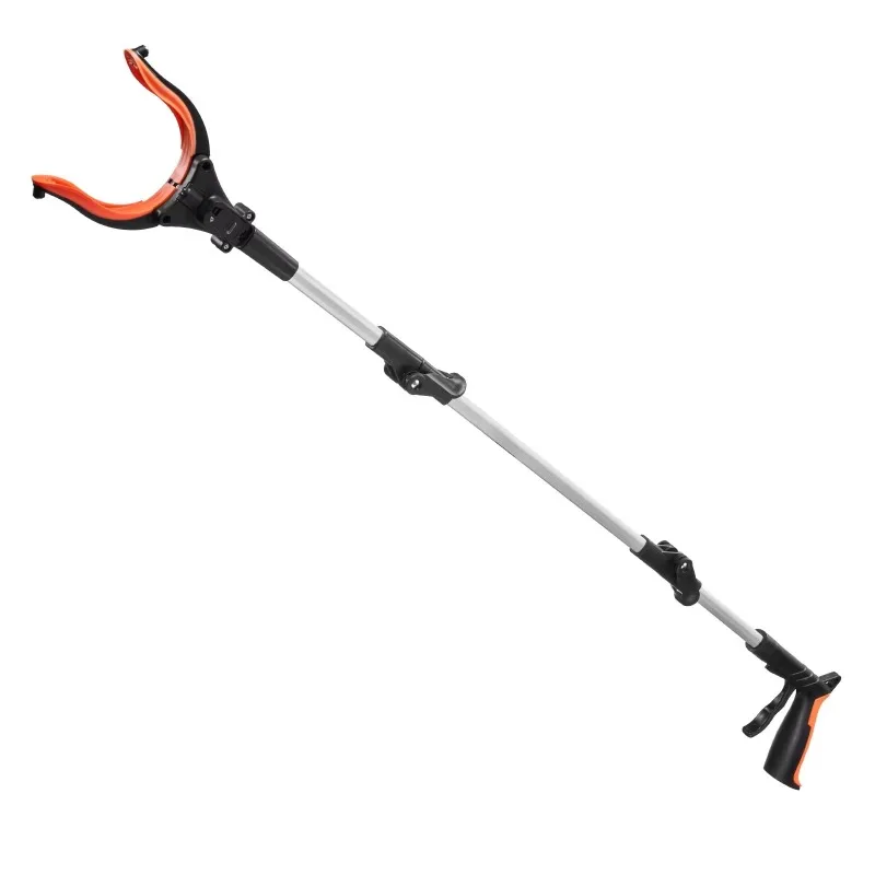 Foldable gripper, lightweight 360-degree rotating chuck with LED light and magnet