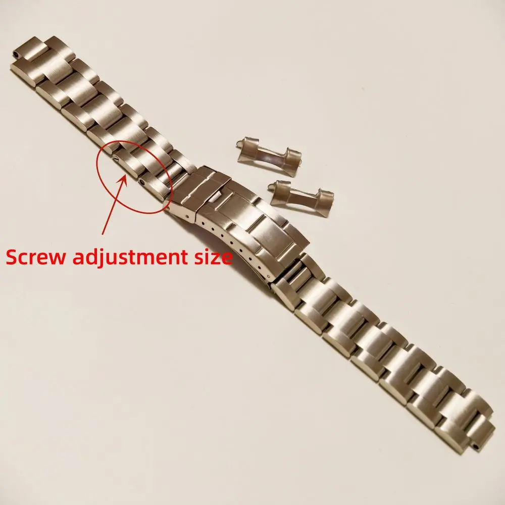 

18 мм, 19 мм, 20 мм, 21 мм, винтажная сетчатая застежка из нержавеющей стали, серебряный устричный винт с изогнутым концом, ремешок для часов, подходит для часов RLX SKX