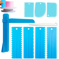 4/9pcs/set cake decoration comb Cream demoulding knife adjustable scraper cake smoothing Spatula Baking Pastry tools accessories