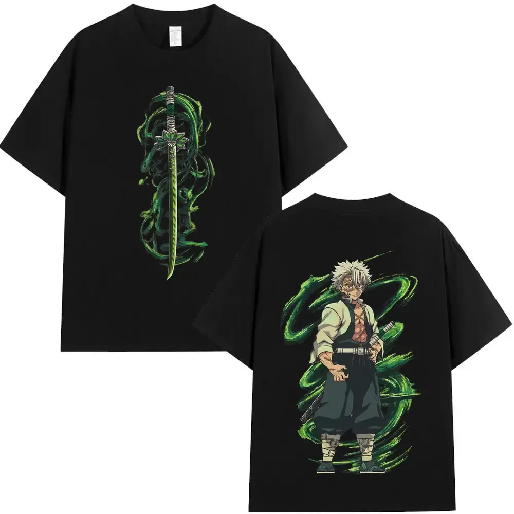 

Men's popular Japanese anime Devil Killer pattern printed 100% pure cotton short-sleeved T-shirt casual wear top