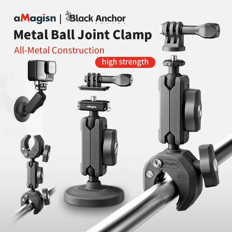 

Зажим для подставки для велосипеда. Металлический зажим для рычага. Совместим с наклейкой на подвес Insta360/DJI/GoPro. Базовые аксессуары.