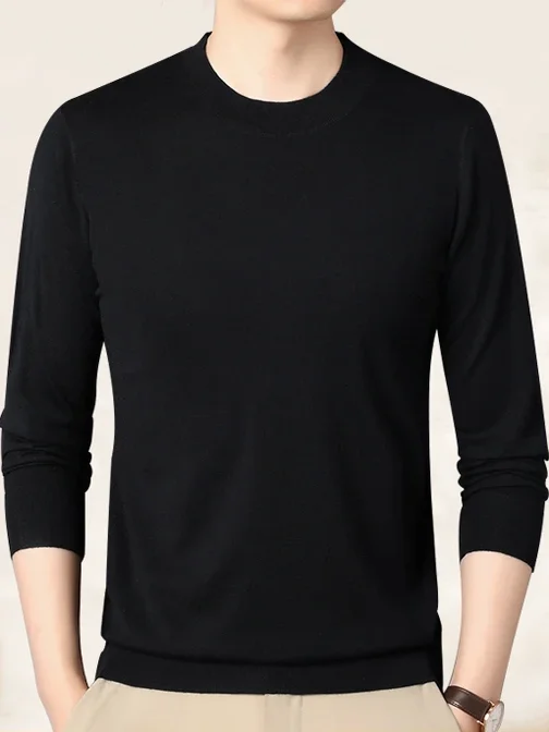 

Pierre Cardin Men's Knitted Wool Sweater Thi Warm f High Collar Camere Base irt Autumn Winter New Arrival Busin C...