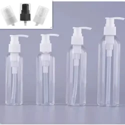 15/30/60/50/100/120/150/200/250/300/500ml  empty plastic round pet bottle with treatment lock pump for lotion travel refillable