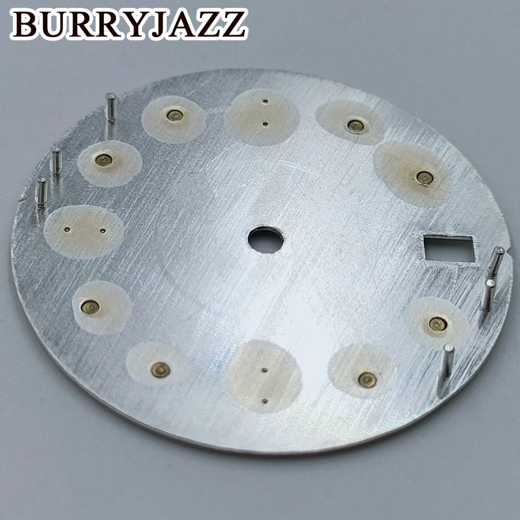 BURRYJAZZ 28.5mm No Logo NH35 MH36 Watch Dials Black Blue Green Red Silver Brown Gold Pink Grey Dial Luminous