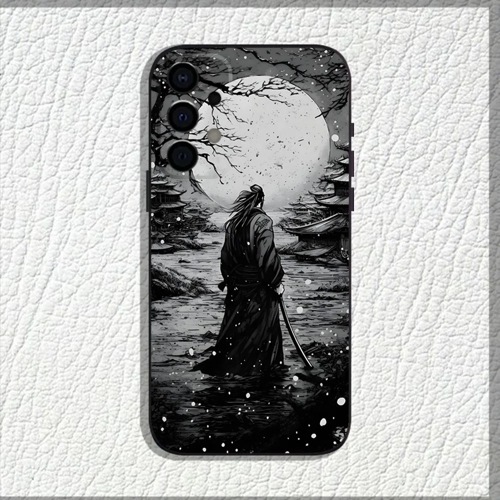 Vagabond Miyamoto M-Musashi Phone Case For Samsung Galaxy A13,A21s,A22,A31,A32,A52,A53,A71,A80,A91 Soft Black Shell