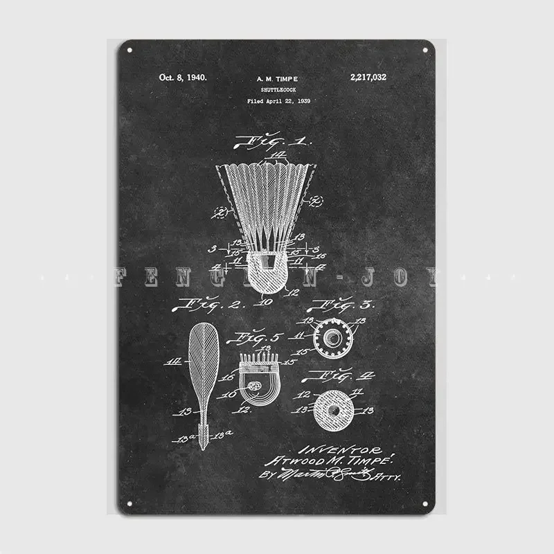 

Патентовое искусство Timpe Shuttleco Металлическая вывеска Клуб Паб Гараж Персонализированные таблички Оловянная вывеска Плакат