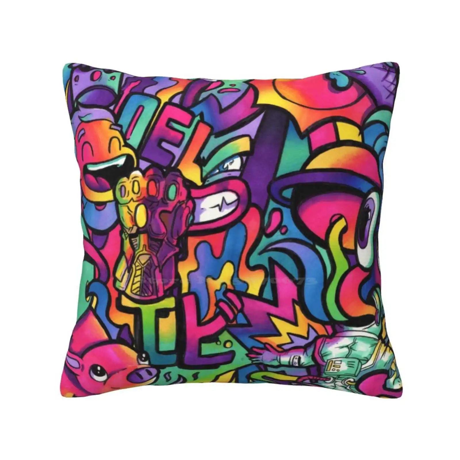 C H A M E L E O N / / Copic Marker Doodle Home Sofa Car Cushion Cover Pillowcase Doodle Art Copic Markers Vexx Colour Color For