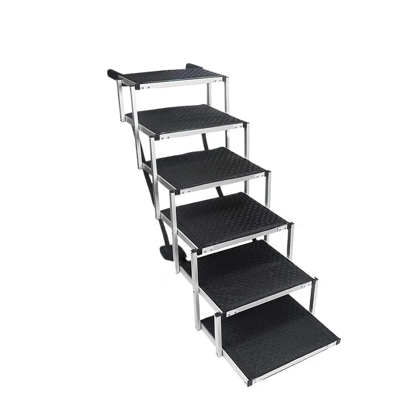 For Pet Stairs Dog Getting on And Off Ladder Large Dog Slope Steps Non-slip Plastic Folding Car Climbing Ladder