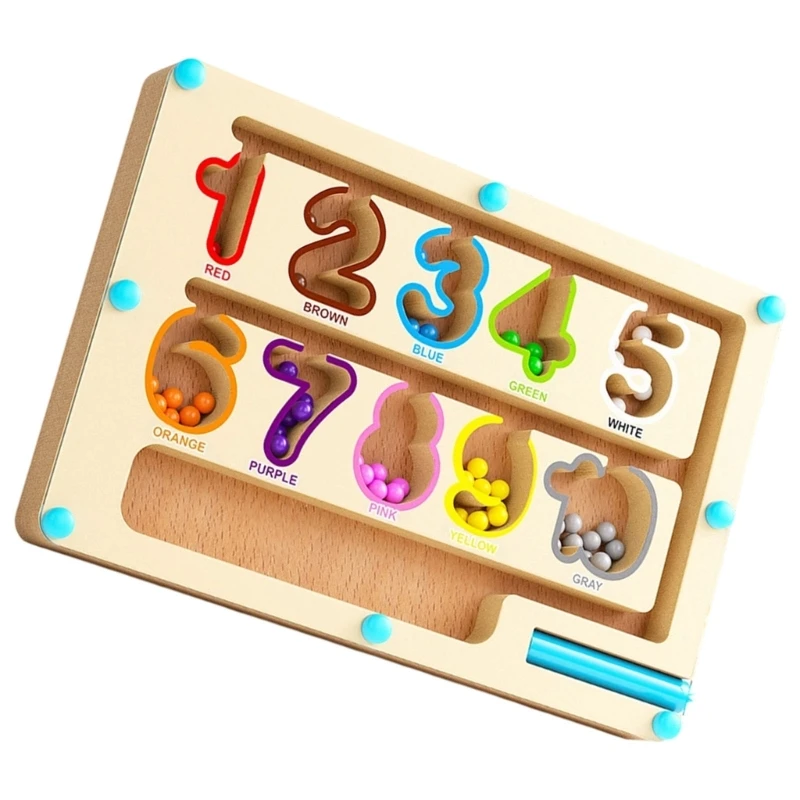 

Wooden Educational Game Toy Tracing Number Maze Counting Board Maze Toy