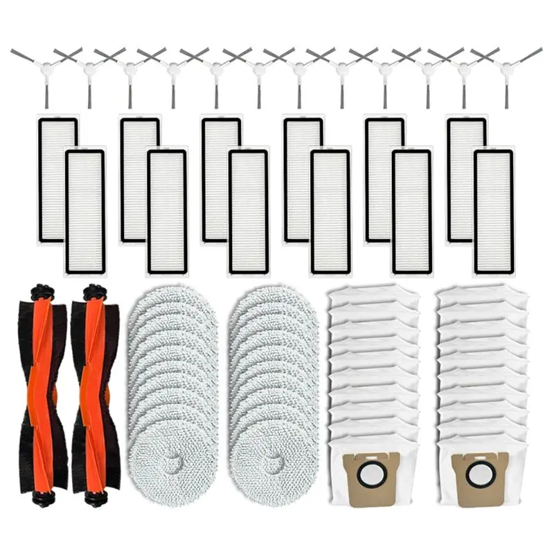 

AFOURT-For Xiaomi Robot Vacuum X20+ X10+ / X20 Plus, X10 Plus Parts Main Side Brush Hepa Filter Mop Cloth Dust Bags Accessories