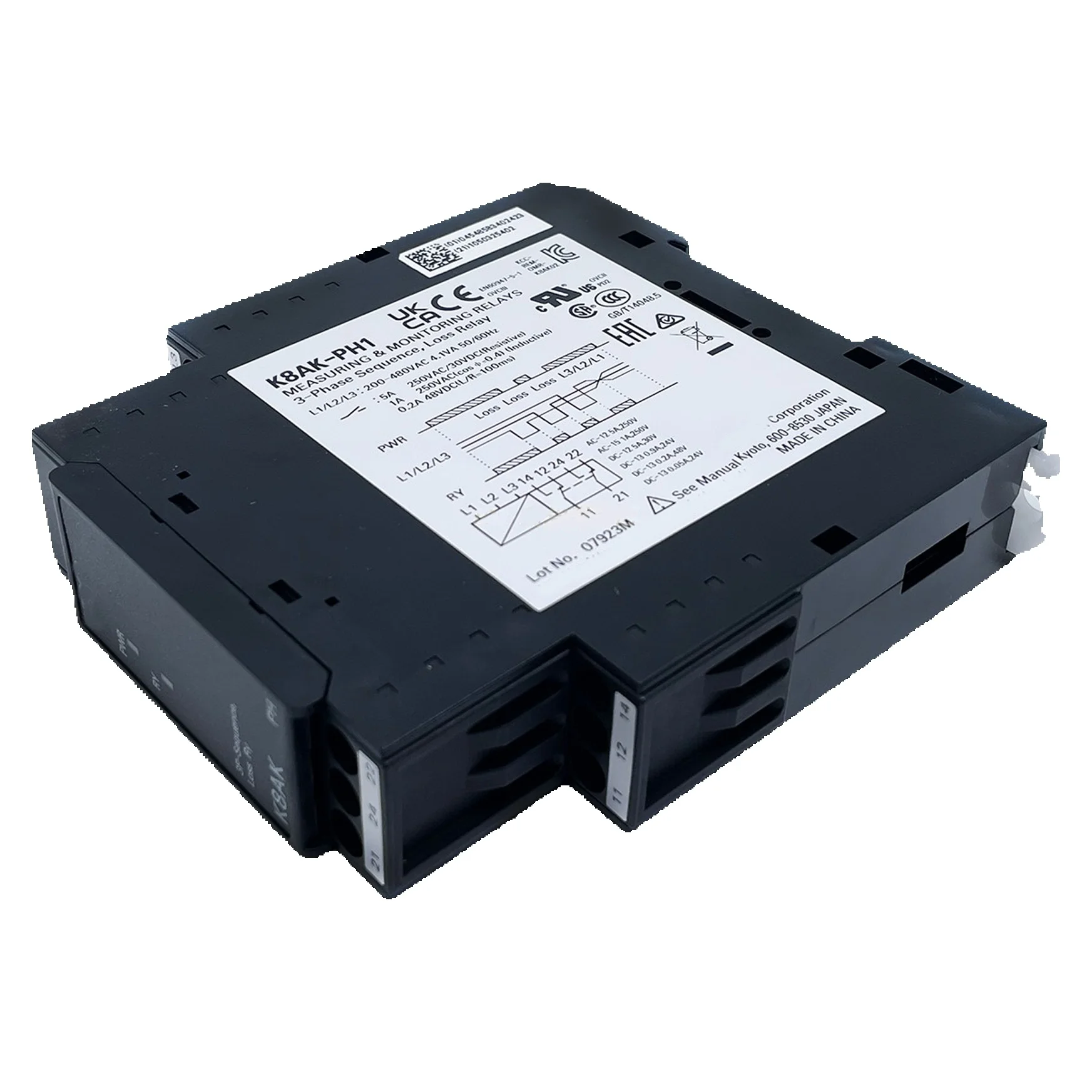 

Новое 100% оригинальное трехфазное реле последовательности K8AK-PH1, 200-480 В, CA