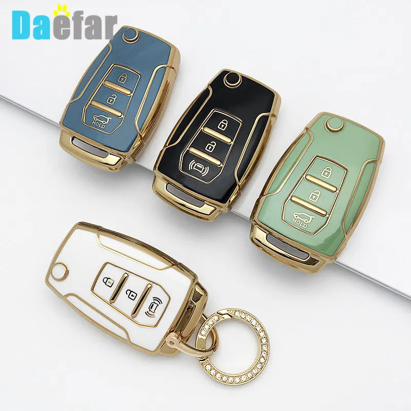 A B Style TPU Key Case Cover for SsangYong Kyron 2 Sanka Actyon Korando Tivoli 3 Buttons Remote Key Case Shell Car Key Cover