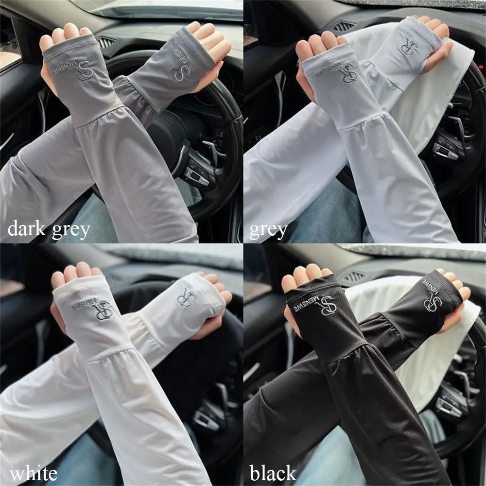 Thin Ice Silk Sun Protection Arm Sleeves Sunscreen Driving Gloves Anti UV Arm Covers Summer